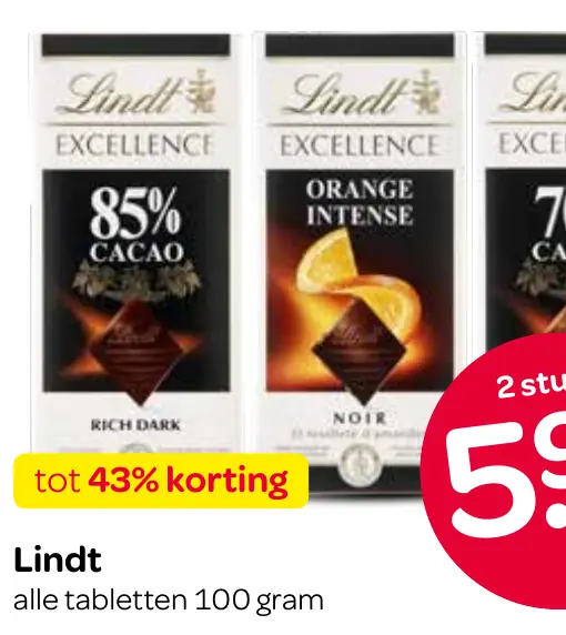 Lindt alle tabletten 100 gram