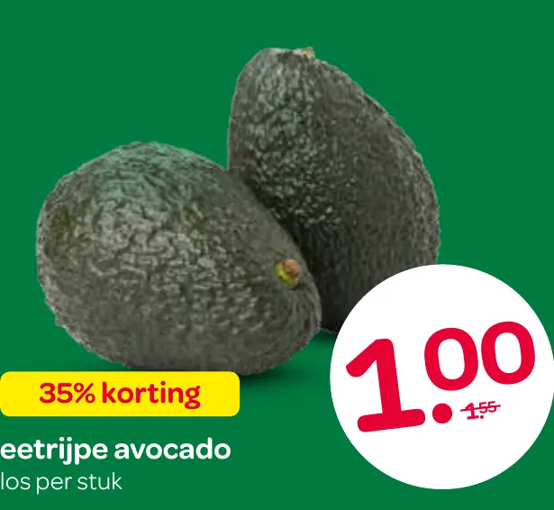 eetrijpe avocado