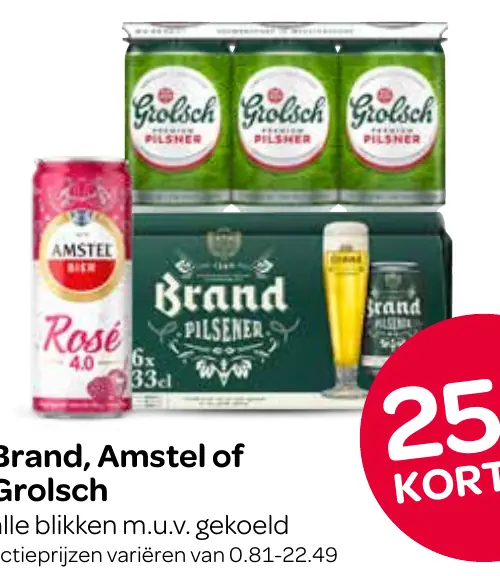 brand, amstel of grolsch