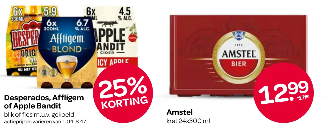 desperados, affligem of apple bandit