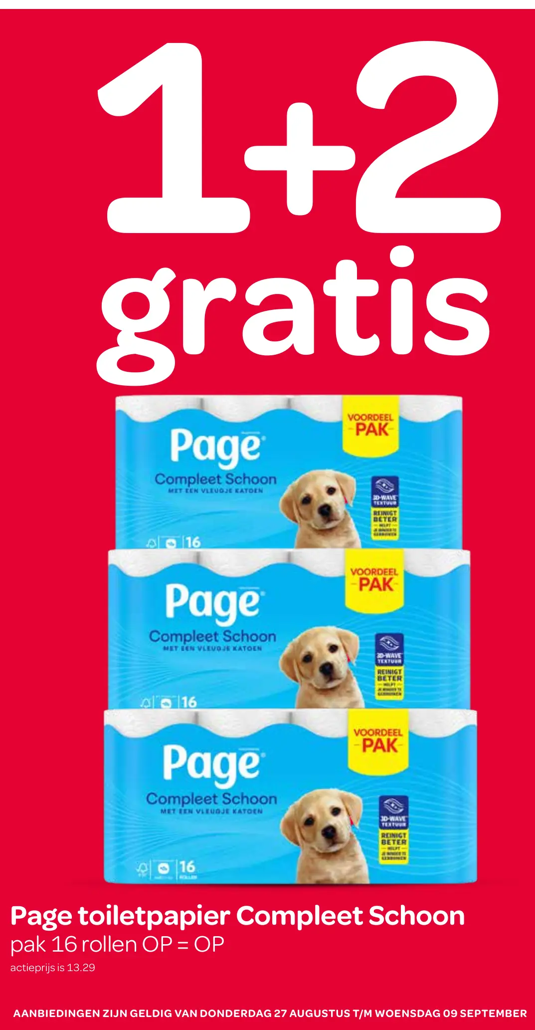 page toiletpapier compleet schoon — 1+2 gratis