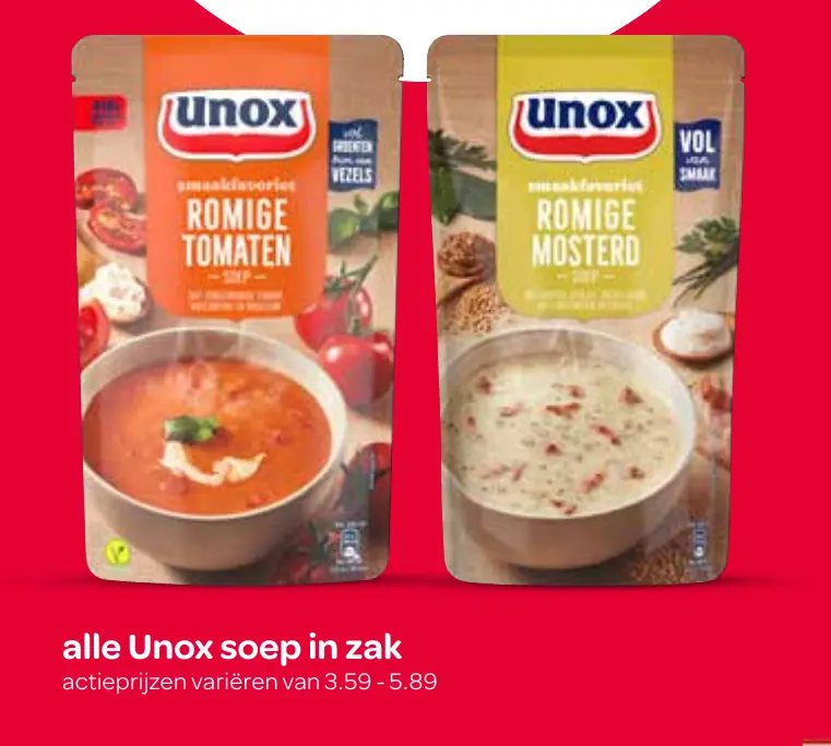 unox soep in zak