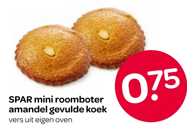 mini roomboter amandel gevulde koek