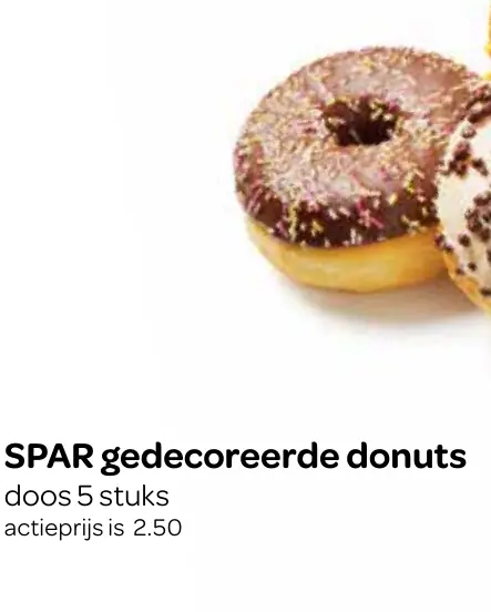 gedecoreerde donuts — 50% korting