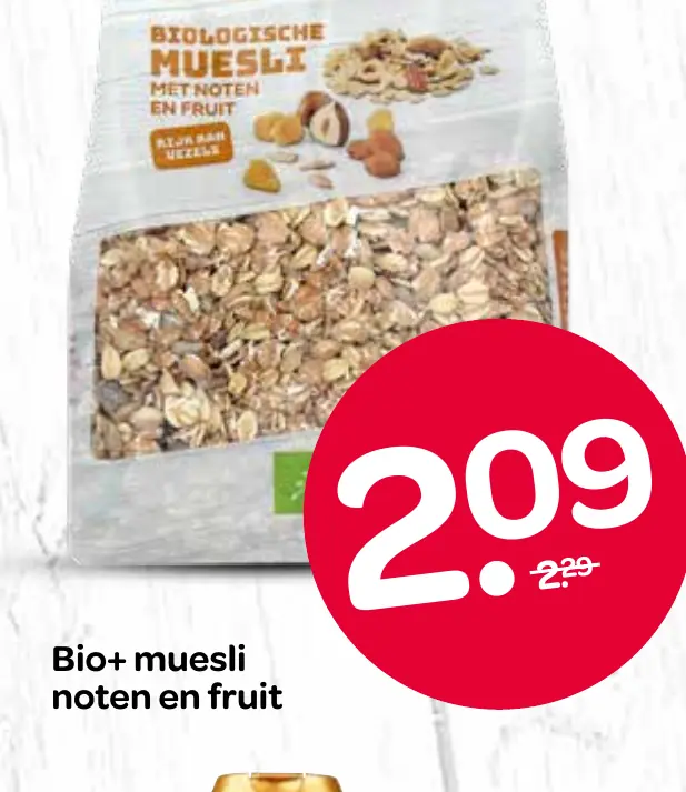 bio+ muesli noten en fruit