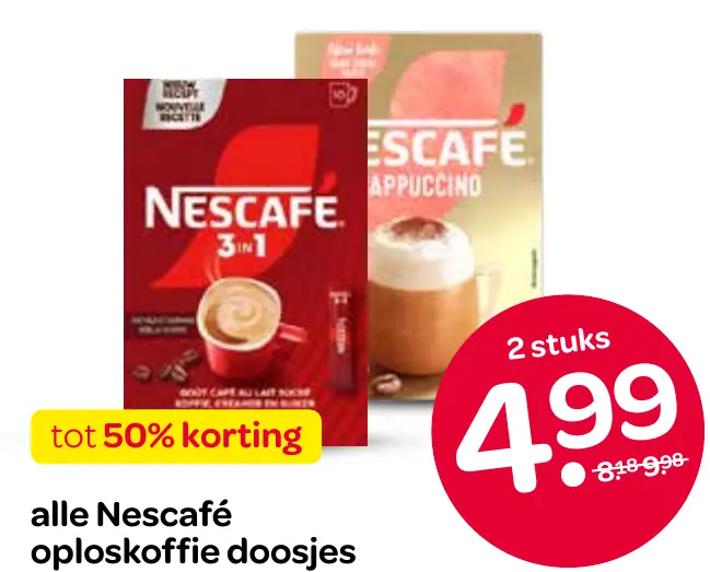 Nescafé nescafé oploskoffie doosjes