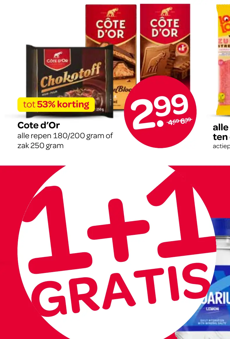 Cote d'Or chocoladetegel — 53% korting