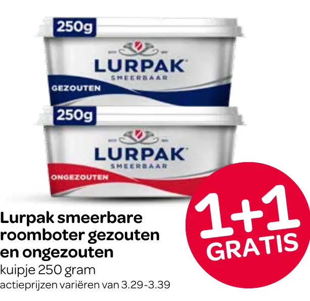 Lurpak smeerbare roomboter gezouten en ongezouten