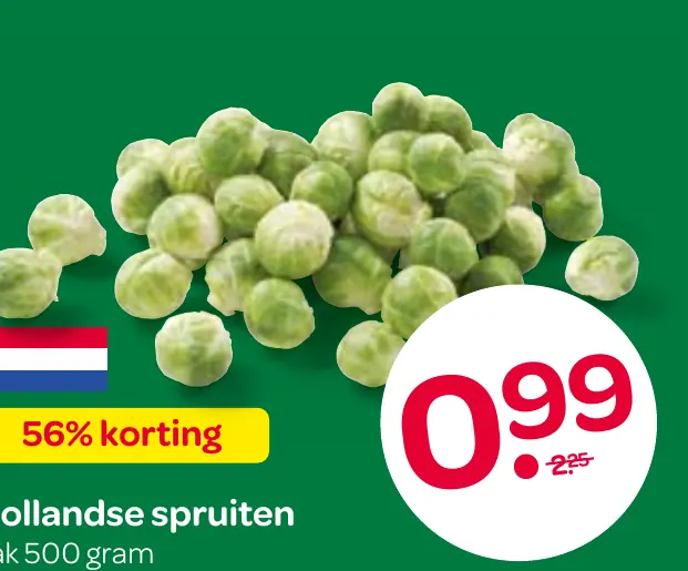 hollandse spruiten — 56% korting