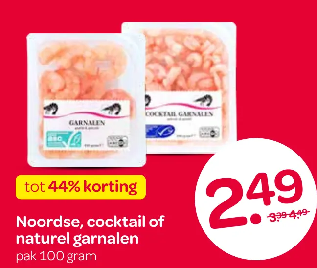 noordse, cocktail of naturel garnalen