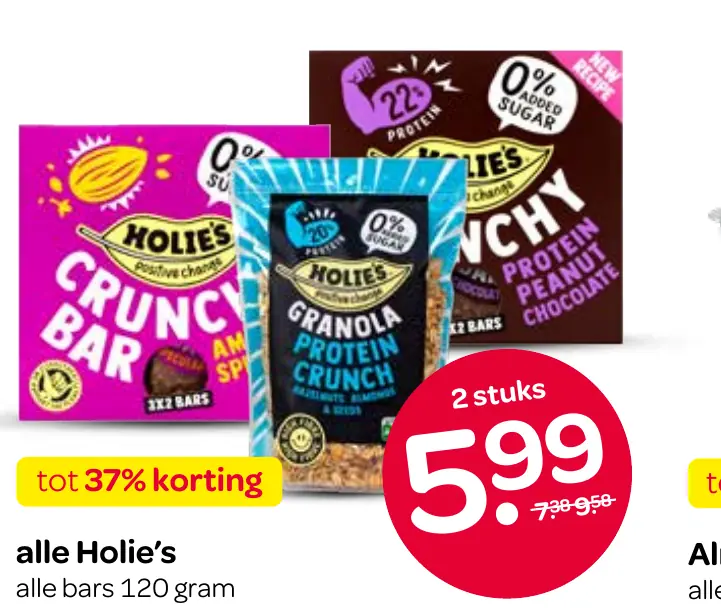 Holie's alle bars 120 gram