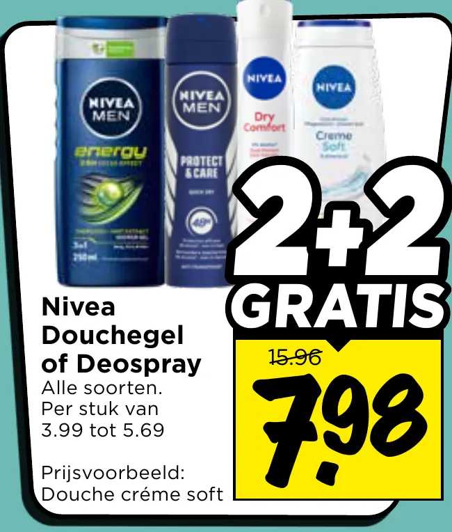 Nivea douchegel of deospray