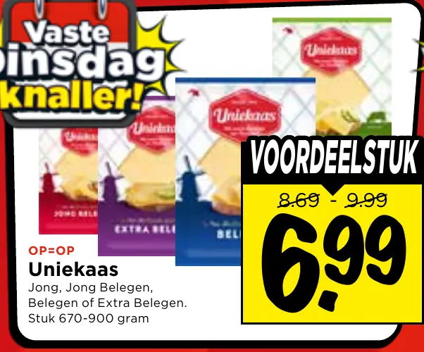uniekaas jong, jong belegen, belegen of extra belegen
