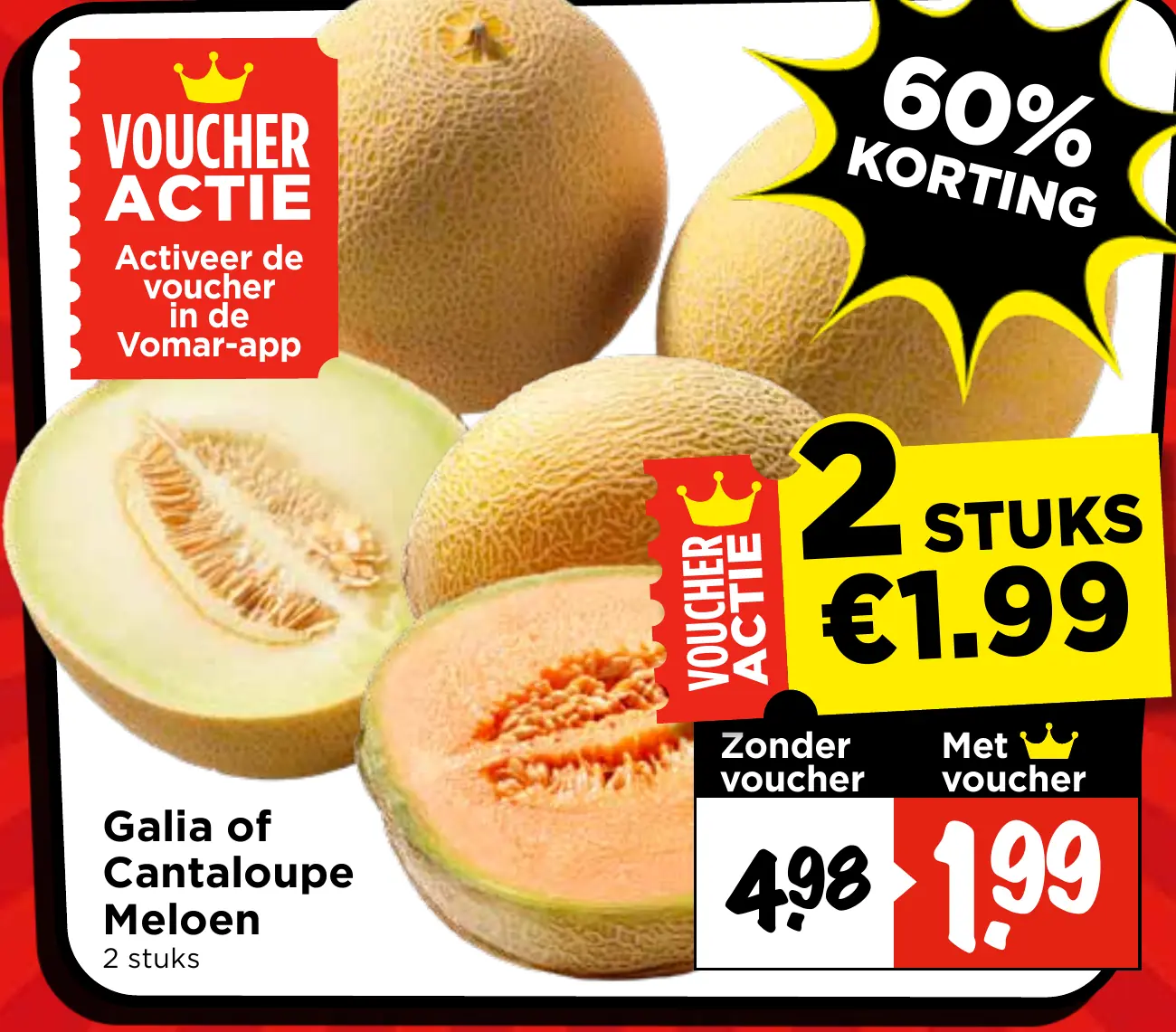 galia of cantaloupe meloen — voucheractie