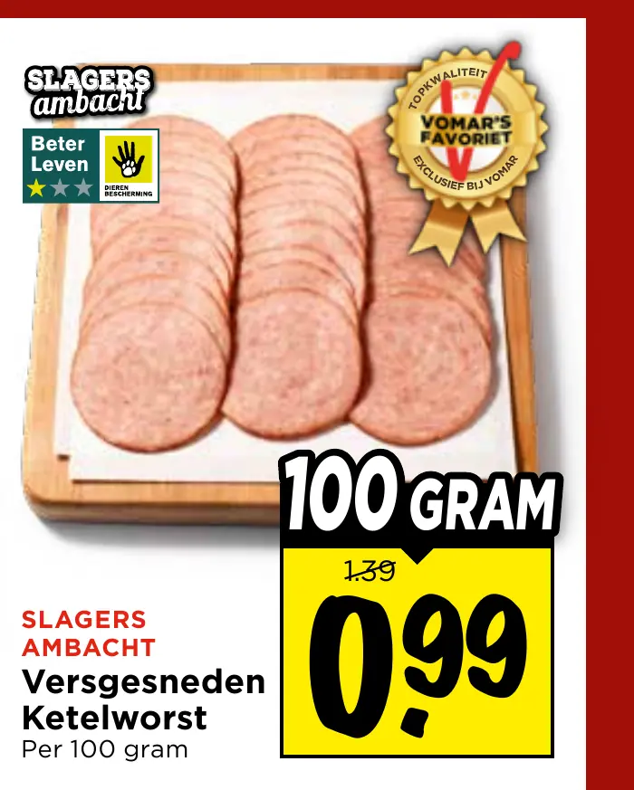 versgesneden ketelworst