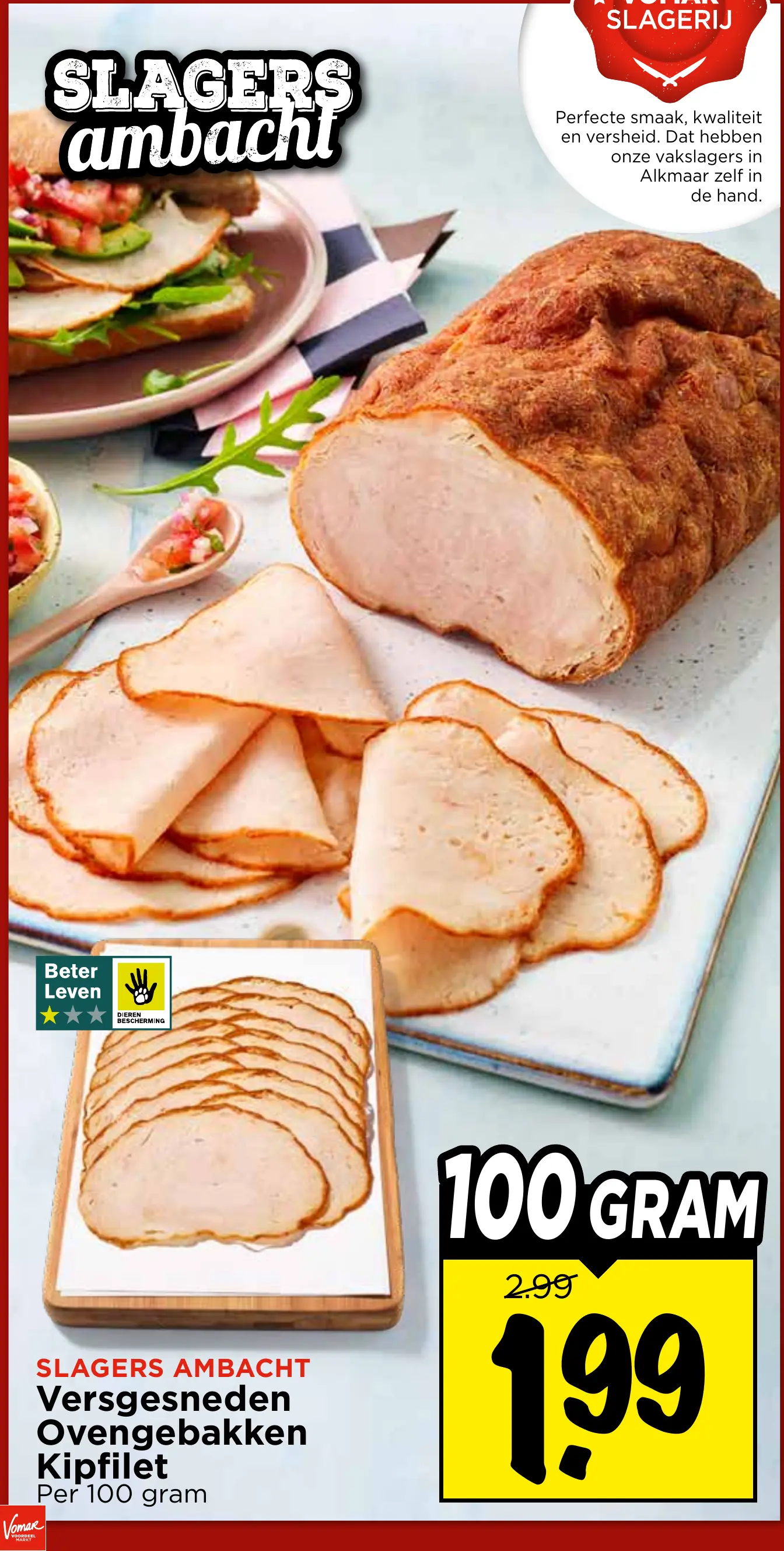 versgesneden ovengebakken kipfilet