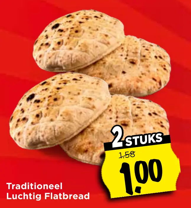 traditioneel luchtig flatbread