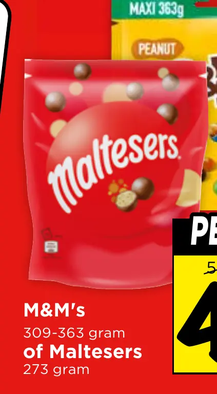m&m's of maltesers