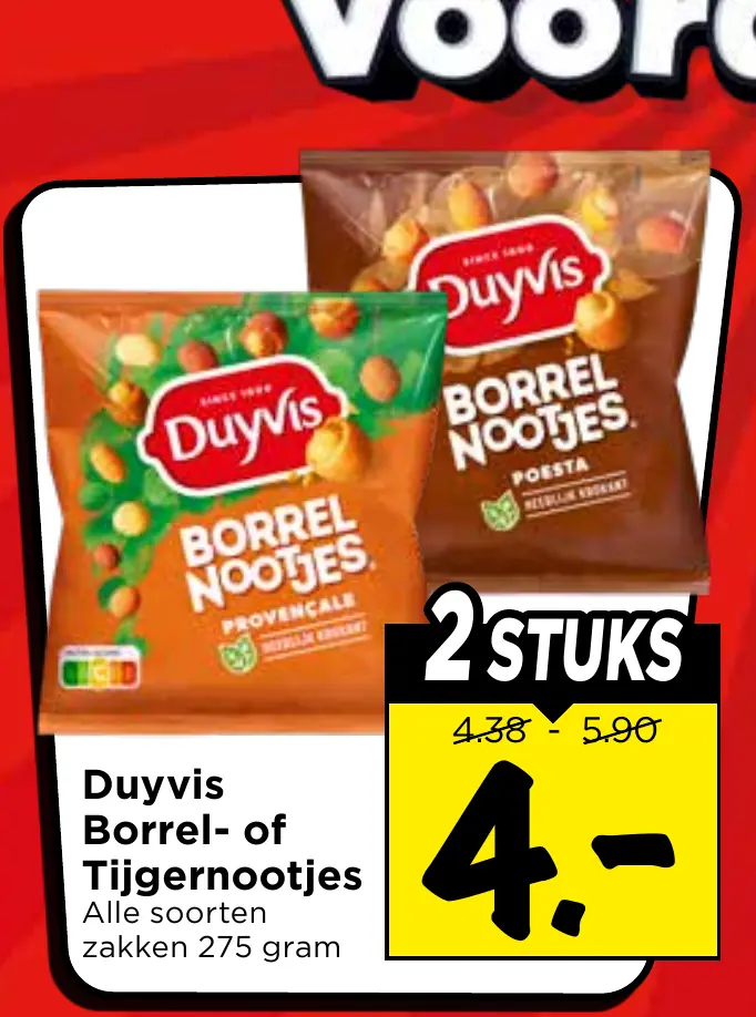 Duyvis borrel- of tijgernootjes