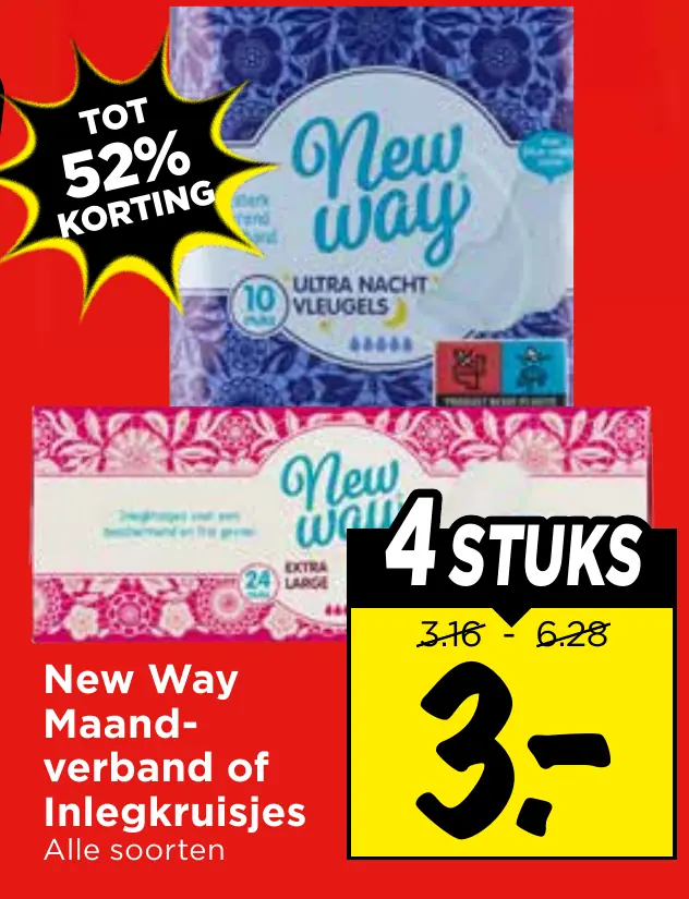 maandverband of inlegkruisjes