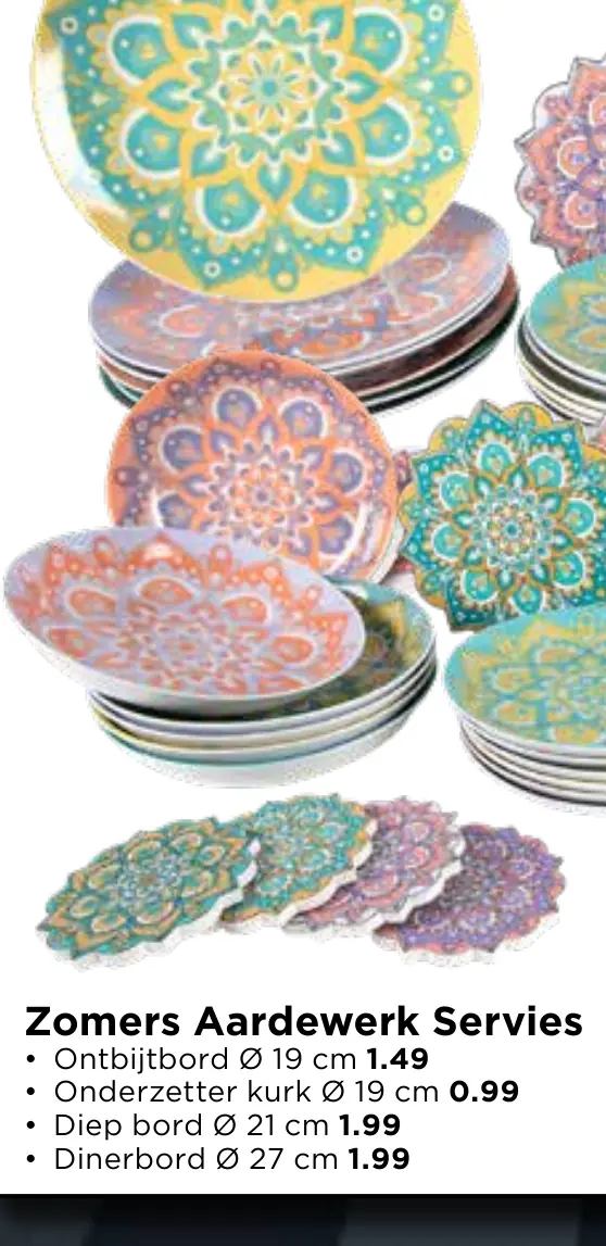 zomers aardewerk servies