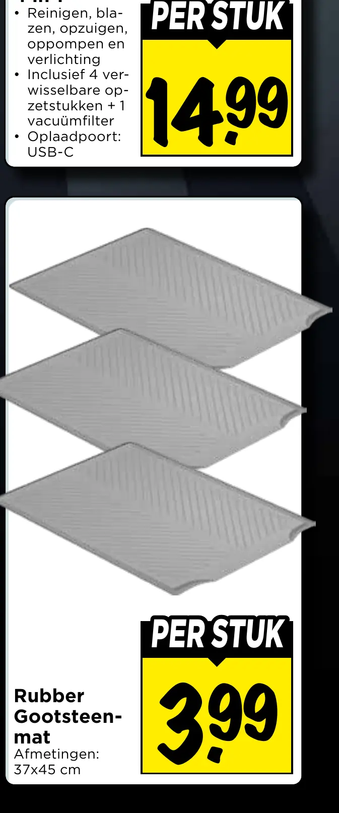 rubber gootsteenmat