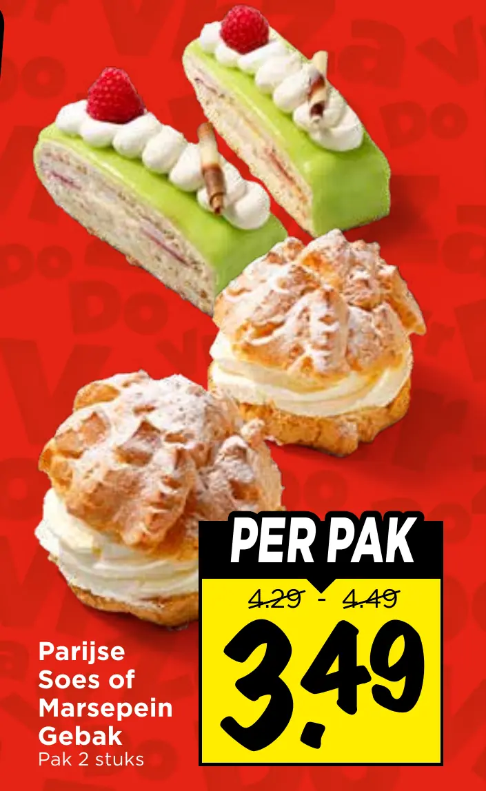 parijse soes of marsepein gebak
