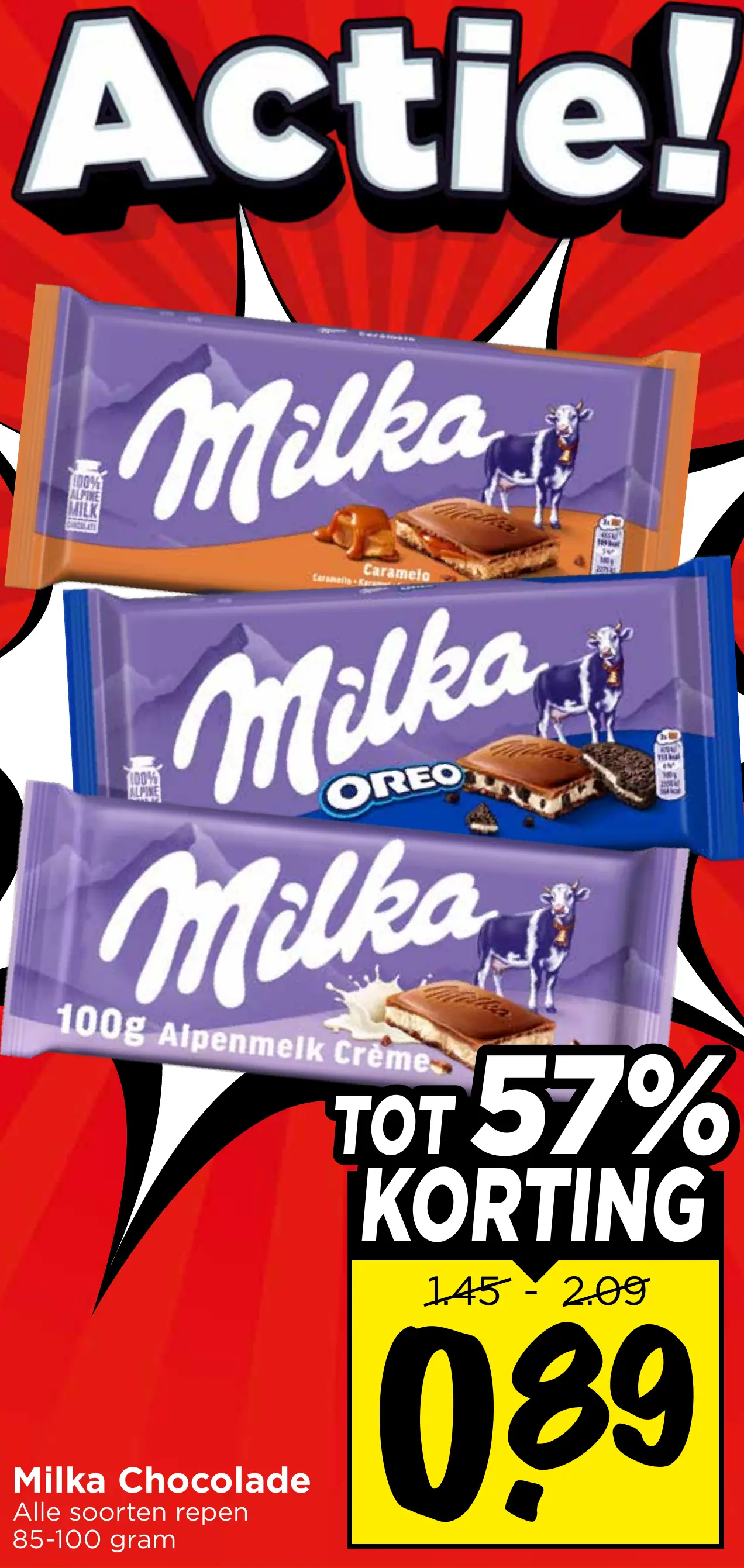 Milka chocolade alle soorten repen