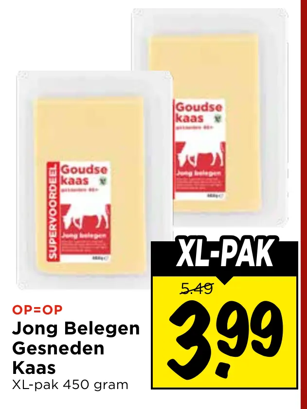 jong belegen gesneden kaas