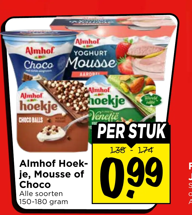 Almhof hoekje, mousse of choco