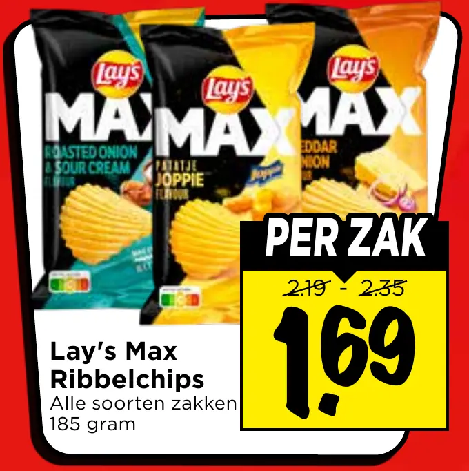 Lay's max ribbelchips