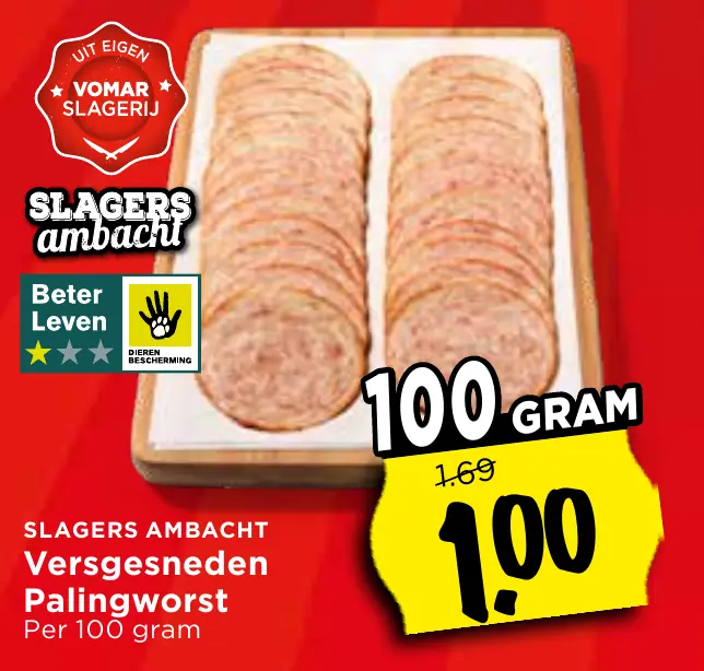 versgesneden palingworst