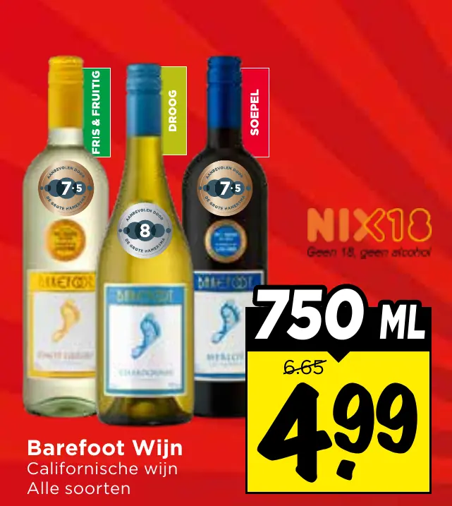 Barefoot wijn californische wijn