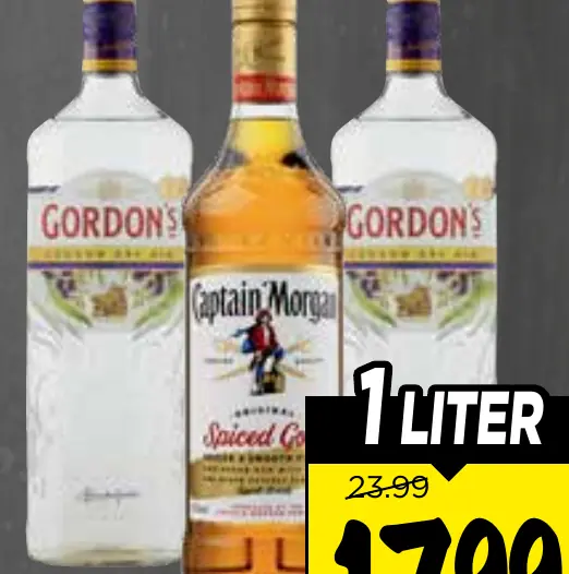 captain morgan of gordon's gin