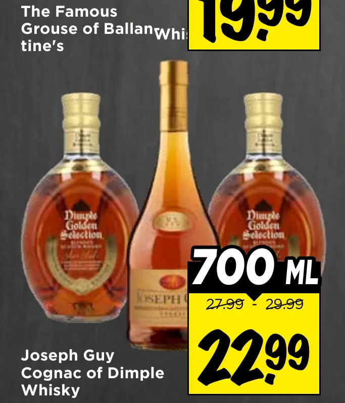 joseph guy cognac of dimple whisky