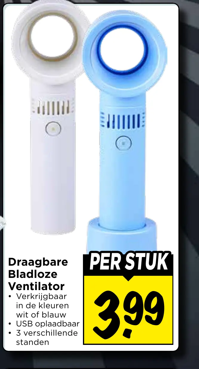 draagbare bladloze ventilator