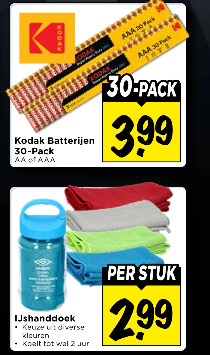 Kodak batterijen 30-pack aa of aaa