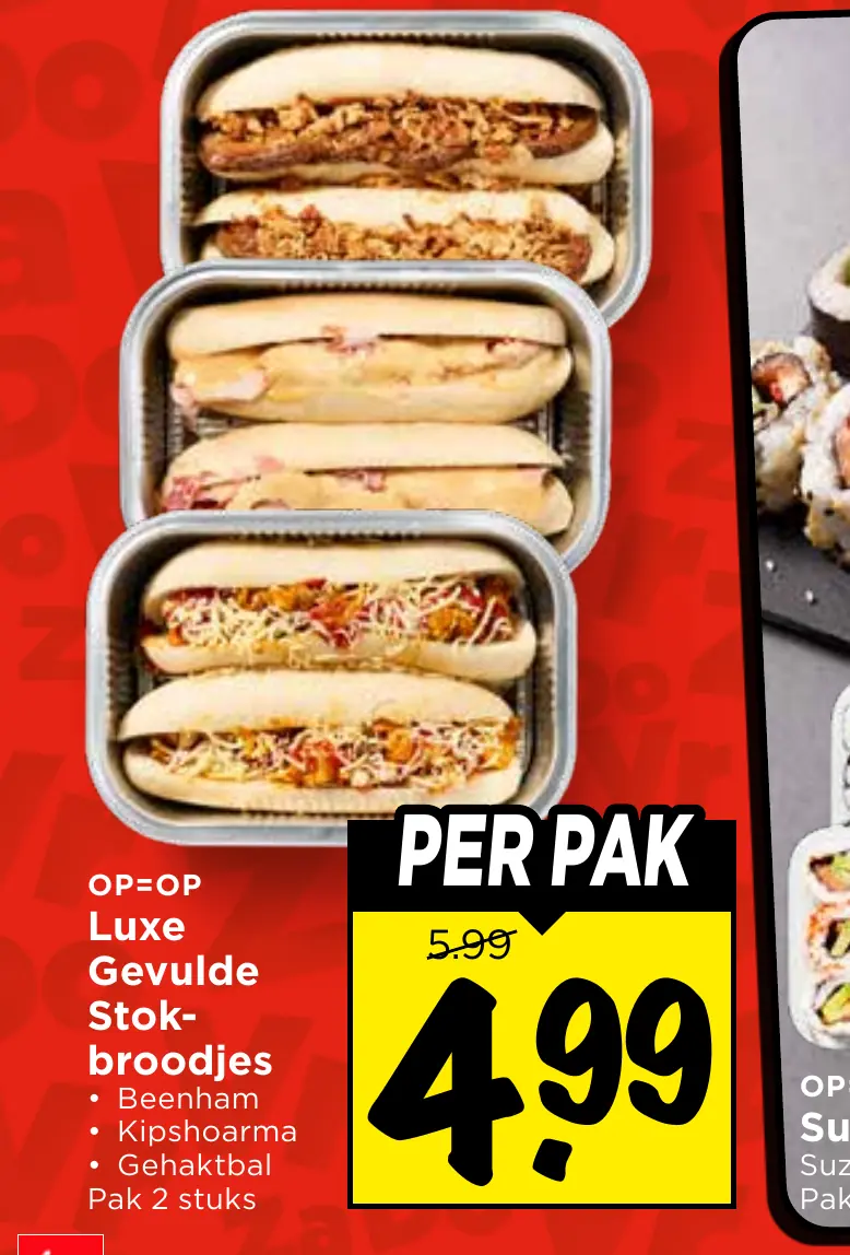 luxe gevulde stokbroodjes