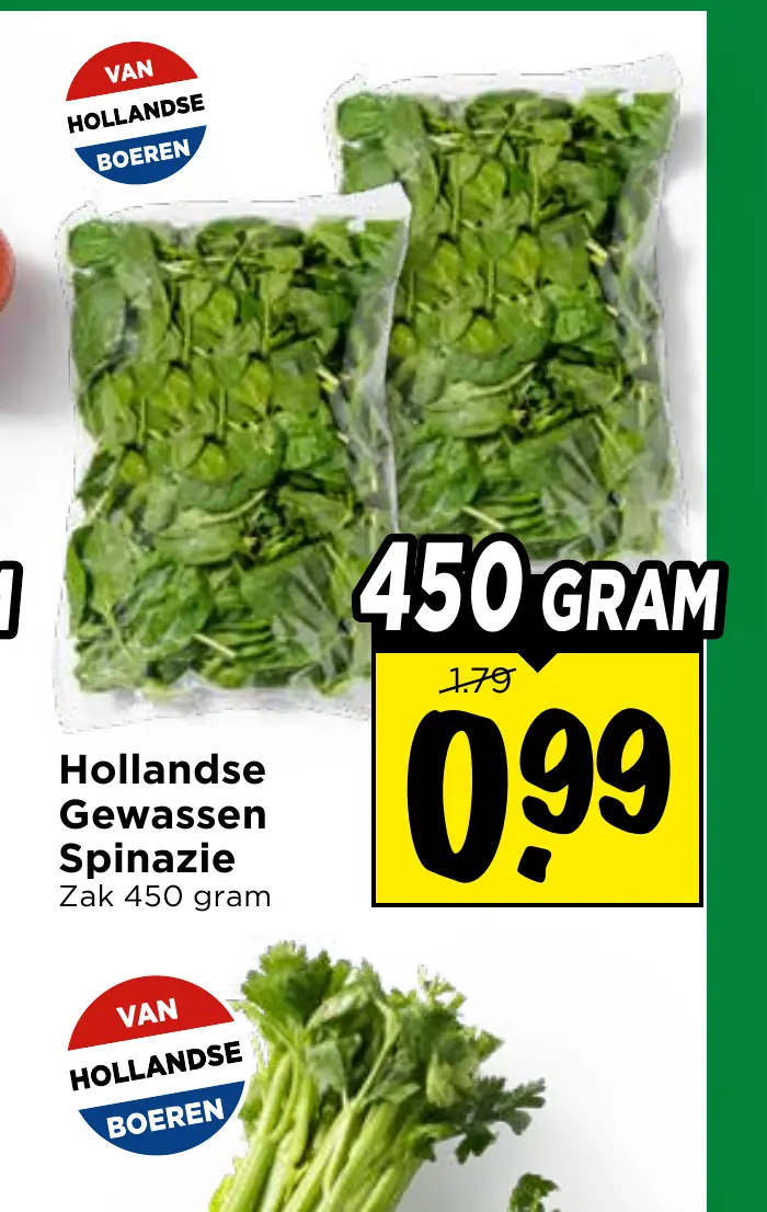 hollandse gewassen spinazie