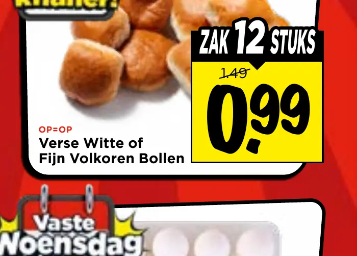 verse witte of fijn volkoren bollen