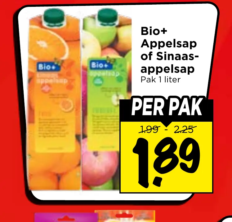 Bio+ appelsap of sinaasappelsap