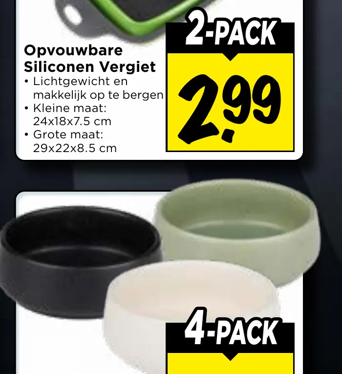 opvouwbare siliconen vergiet