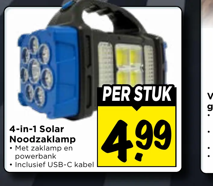 4-in-1 solar noodzaklamp