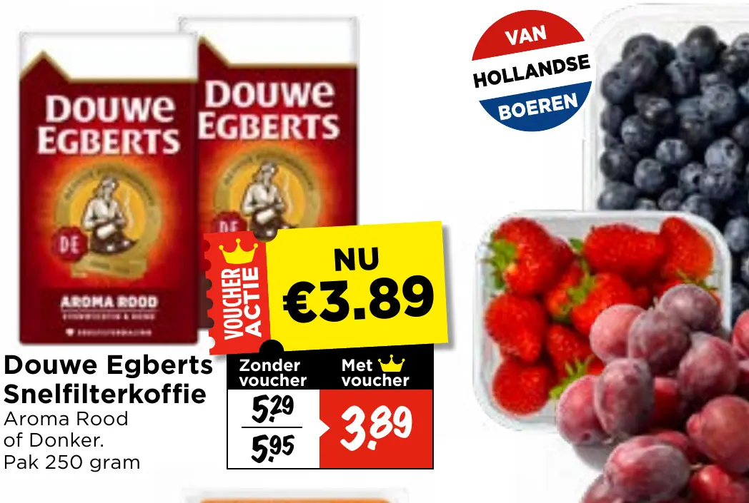 Douwe Egberts snelfilterkoffie aroma rood of donker