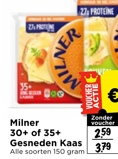 Milner gesneden kaas 30+ of 35+