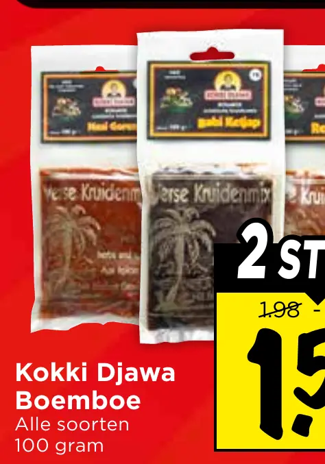 Kokki Diawa boemboe alle soorten