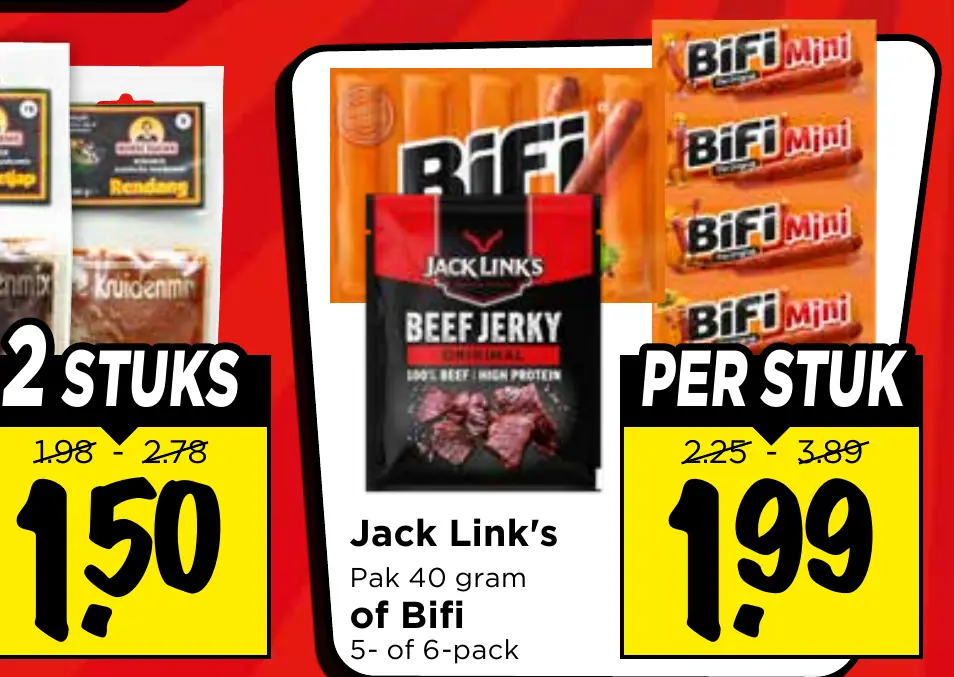 Jack Link's beef jerky pak 40 gram of bifi