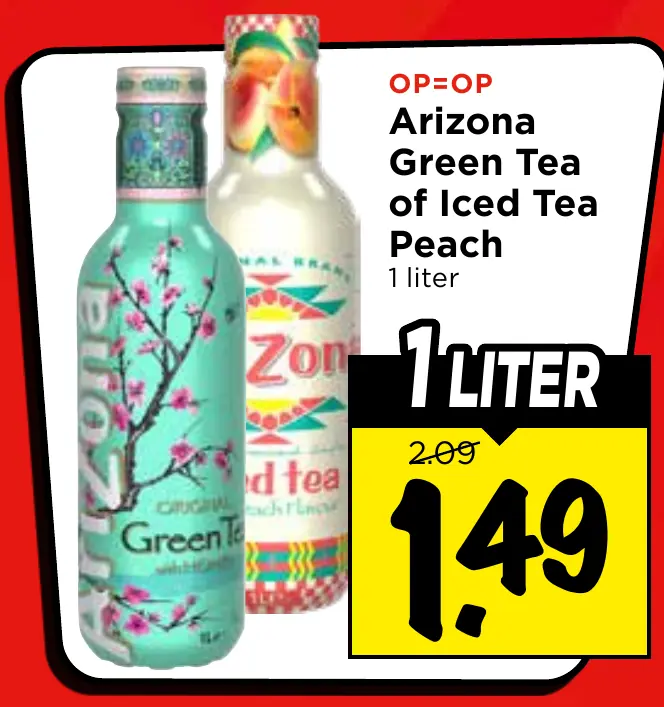 Arizona green tea of iced tea peach