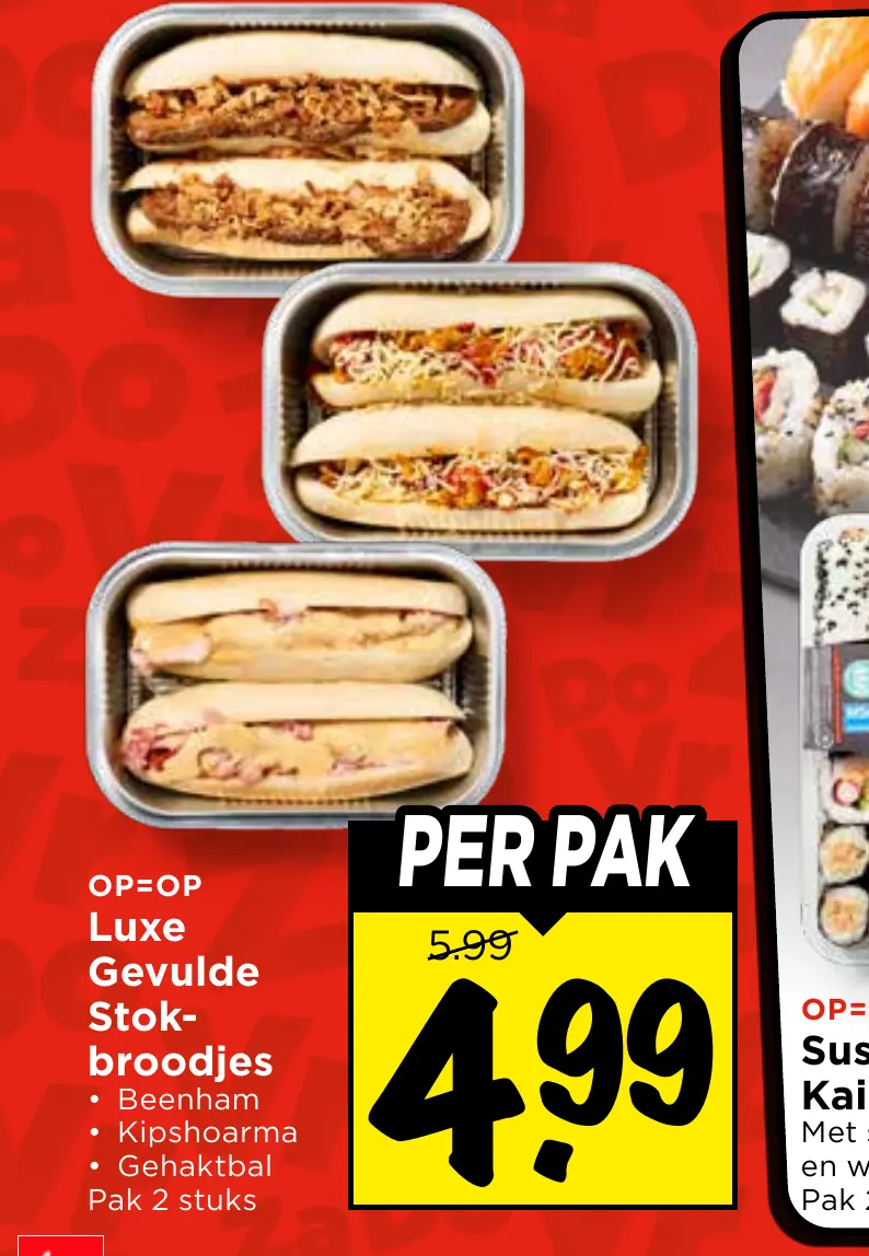 luxe gevulde stokbroodjes