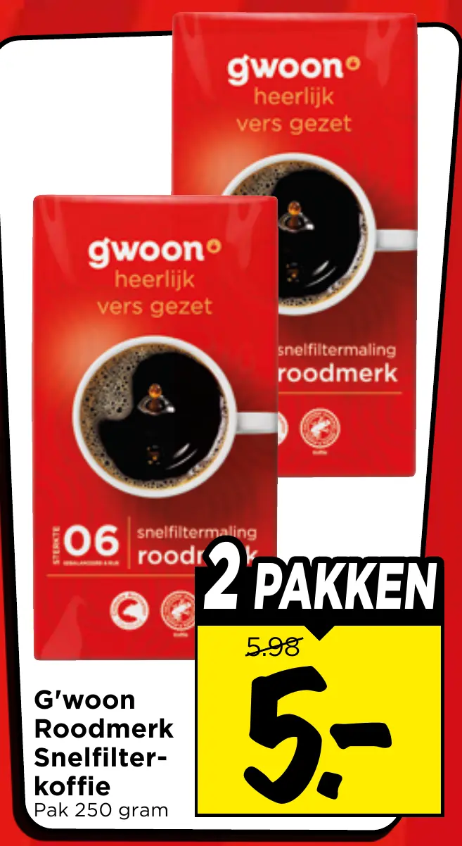 roodmerk snelfilterkoffie